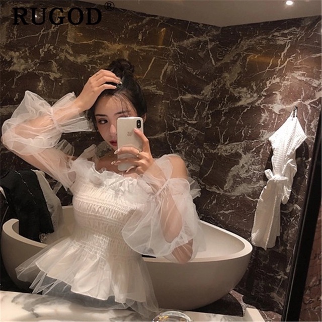 Áo Voan lưới cột nơ tay loại 1 lưới rớt vai dài Yura Store AVL019 | BigBuy360 - bigbuy360.vn