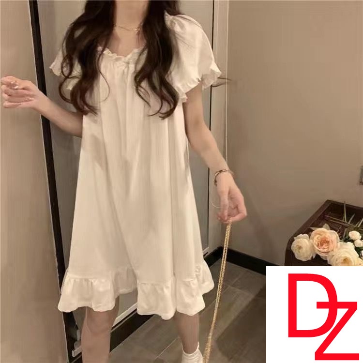 Đầm Ngủ Dáng Suông Dài Vừa Phải Phong Cách Nhật Bản Ngọt Ngào Thời Trang Mùa Hè Cho Nữ