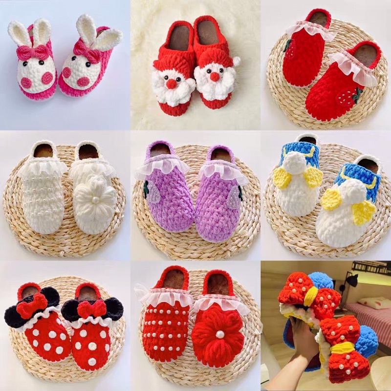 Đế dép móc len handmade