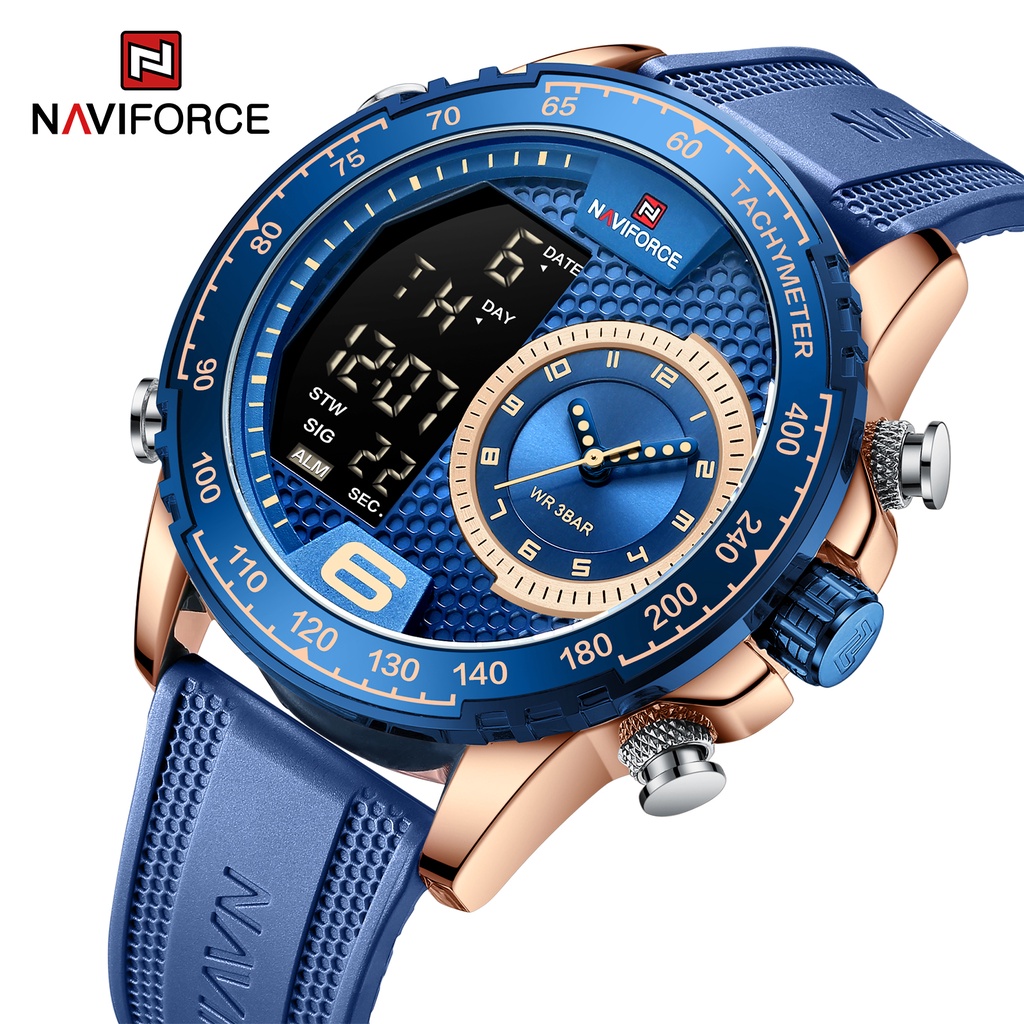 Đồng Hồ Quartz NAVIFORCE Dây Da Thời Trang Sang Trọng Cho Nam
