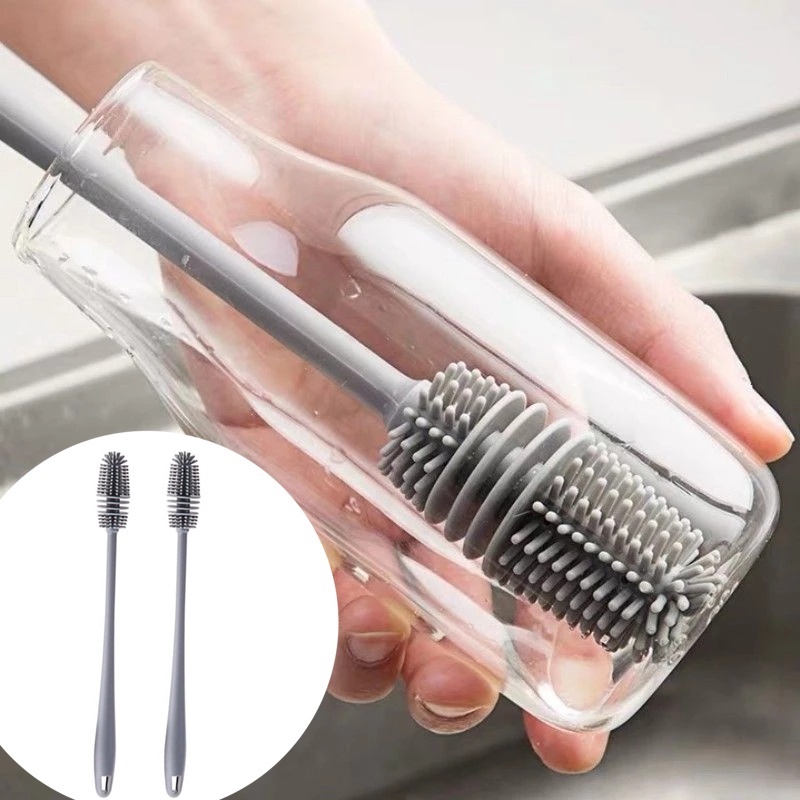 Cọ Silicone Cán Dài Dùng Để Rửa Ly Tách Tiện Dụng