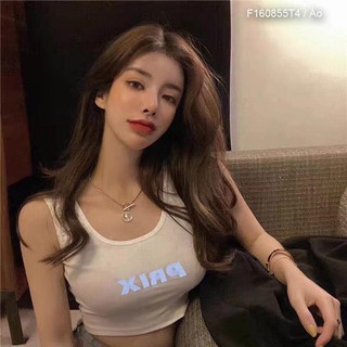 Áo thun 3 lỗ croptop chữ