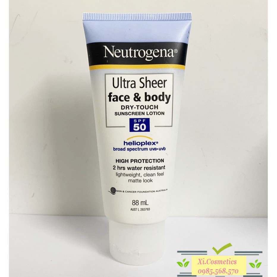 [ Date 07/2022 ] Kem chống nắng Neutrogena Ultra sheer spf 55 88ml