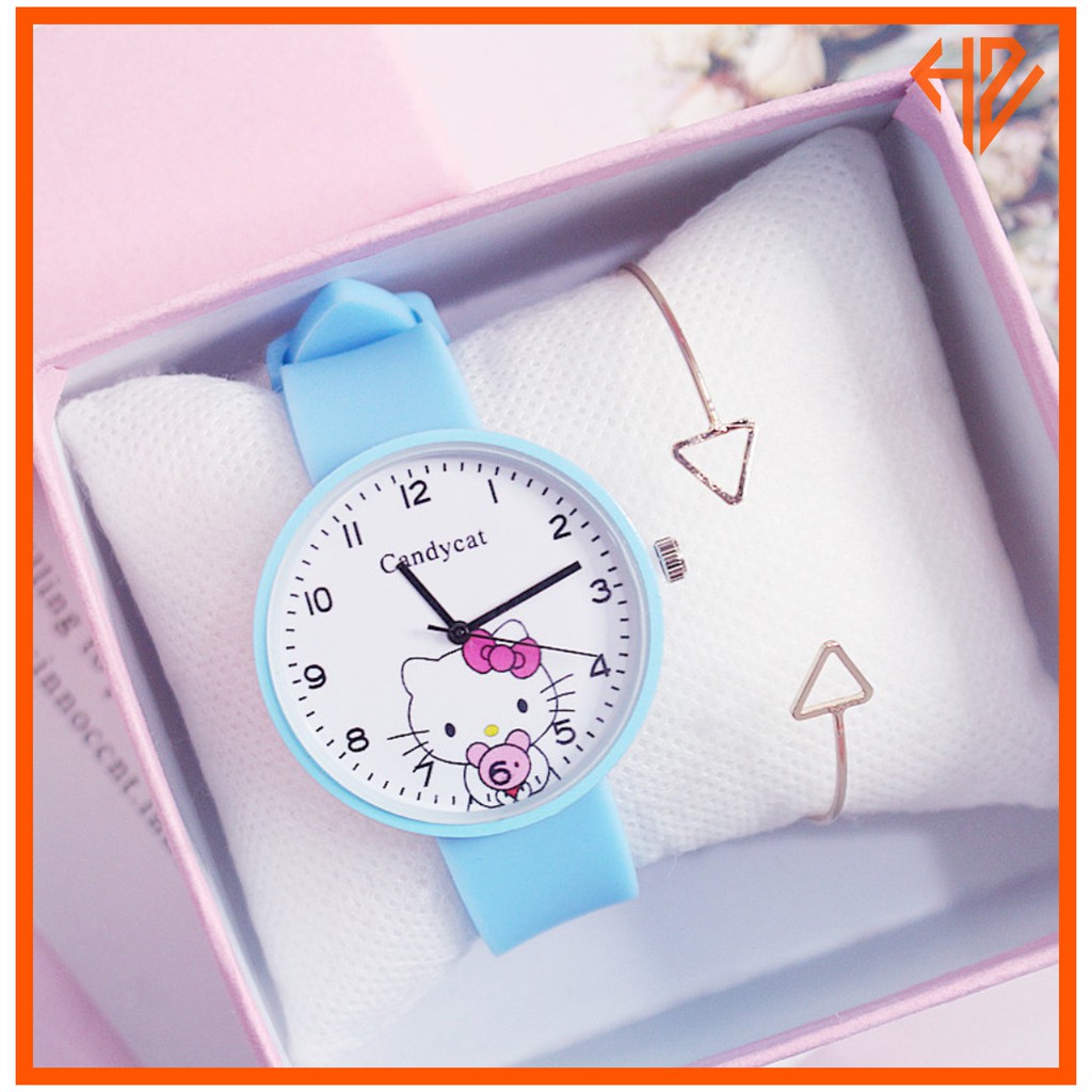 Đồng Hồ Nữ Dây Cao Su D259 HELLO KITTY Dễ Thương