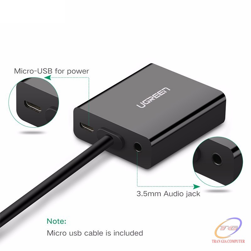 Cáp chuyển Micro HDMI sang VGA Ugreen 40268