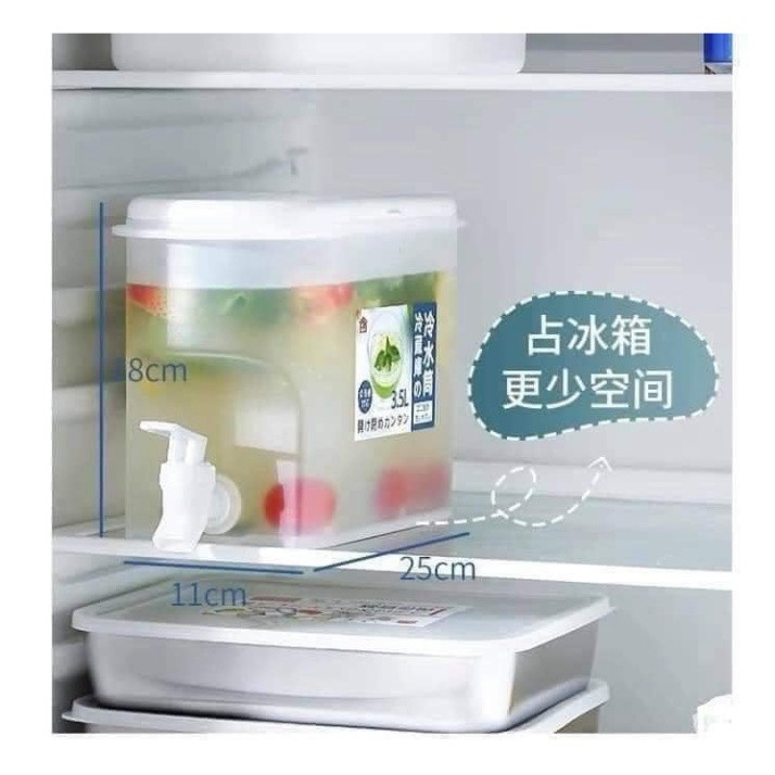 BÌNH ĐỰNG NƯỚC KÈM VÒI 3.5L -  Kiểu Hàn Quốc Tiện Dụng