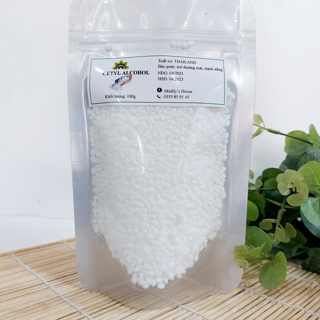 Sáp Cetyl Thực Vật 1kg 199k_Cetyl Alcohol_nguyên liệu làm mỹ phẩm handmade