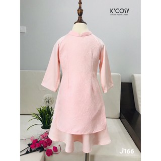 Áo dài gấm hồng cho bé - Đồ trẻ em thiết kế K'Cosy