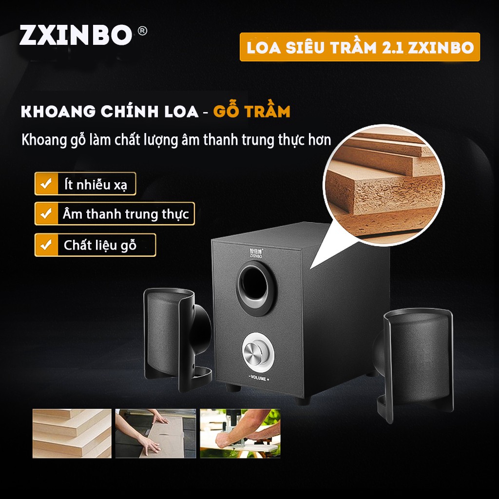 Loa vi tính kiêm Loa bluetooth 2.1 ZXINBO -dc2384