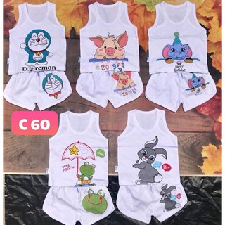 Set 5 bộ quần áo sát nách- cho bé