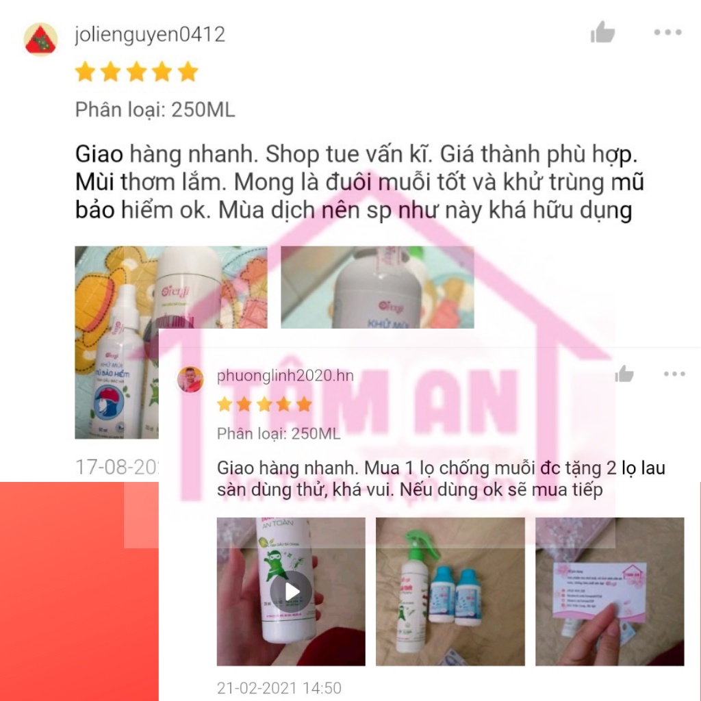 Xịt đuổi muỗi, côn trùng sả chanh an toàn cho bé yêu ORENJI 250ML  - Phòng chống sốt xuất huyết