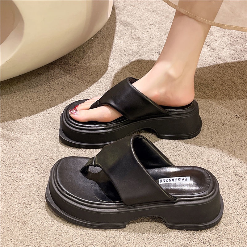 Dép Sandal Xỏ Ngón Đế Dày Phong Cách Thời Trang Mùa Hè Dành Cho Nữ