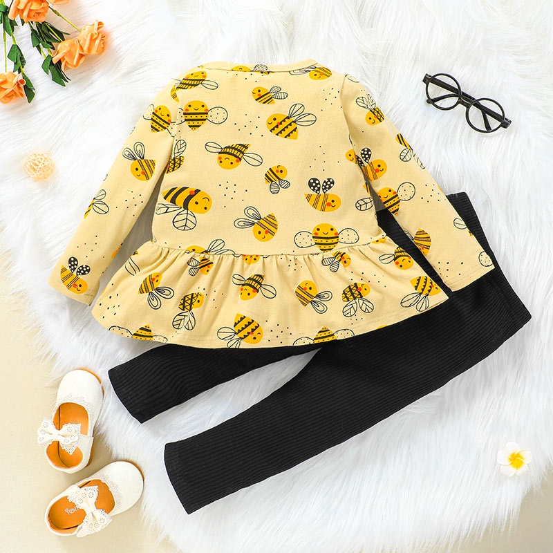 Combo bộ đồ bé gái 1-6 Tuổi dài tay áo phông quần dài set mùa hè thời trang cho bé trẻ em