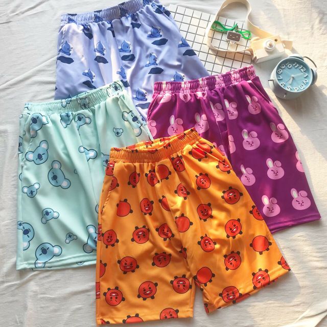 QUẦN SHORT CARTOON HOẠT HÌNH - QUẦN SHORT UNISEX NAM NỮ - SHORT BMO, BT21
