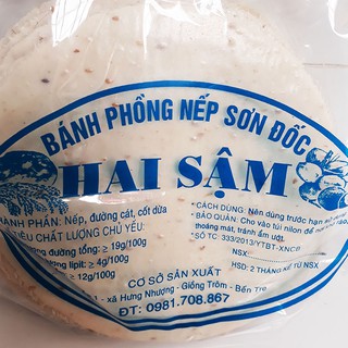 Bánh phồng nếp ngọt Sơn Đốc đặc sản Bến Tre 100 cái chưa nướng