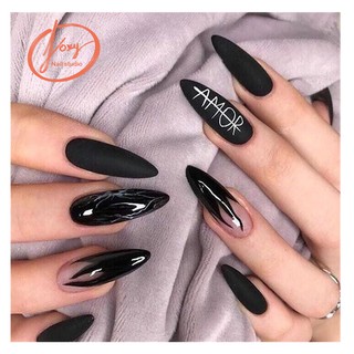 Bộ móng giả Simple Black - dùng được nhiều lần
