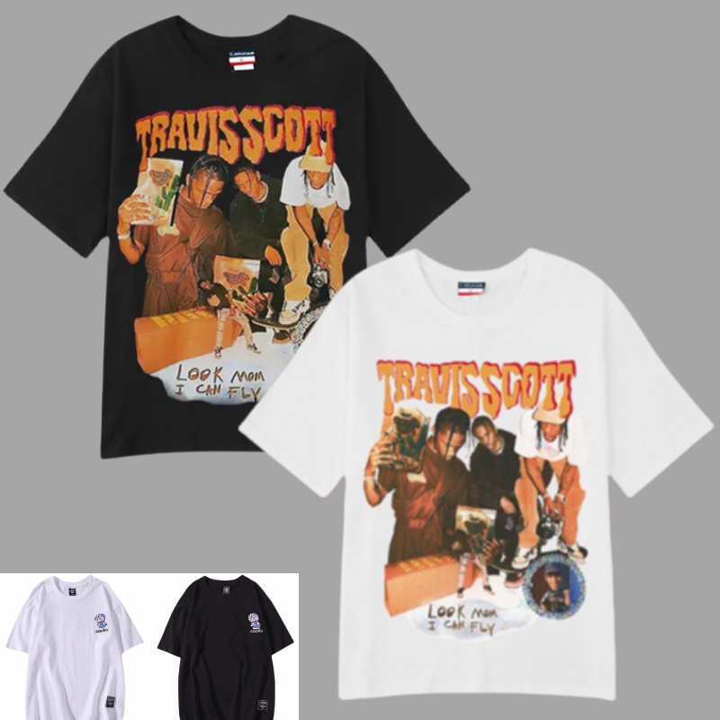 Áo Thun Travitsscot Tay Lỡ Oversize, Áo Phông Form Rộng, Nam Nữ Unisex, Chất Liệu 100% Cotton Cao Cấp -Trend Clthing