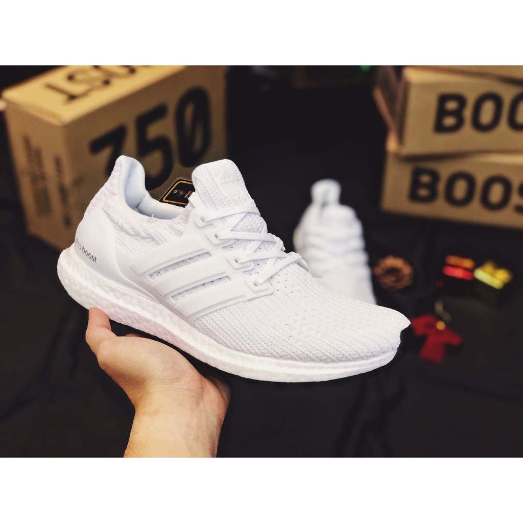 Giày Ultra Boost 4.0 Triple White nam nữ cao cấp nhẹ êm gym thể thao