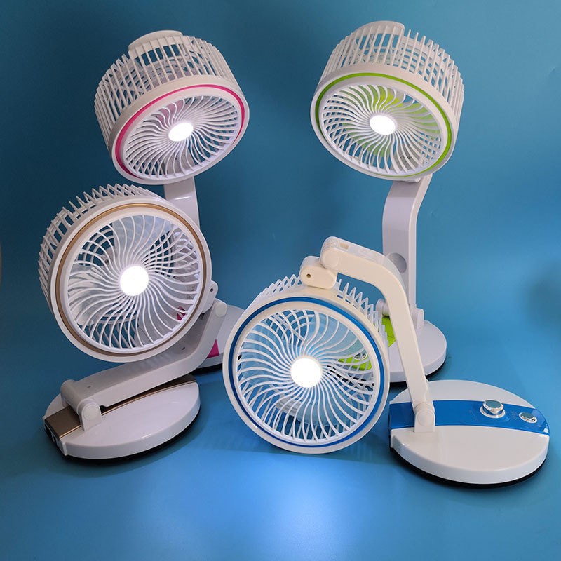 Quạt Sạc Tích Điện Có Đèn Led FOLDING FAN JH - 2018