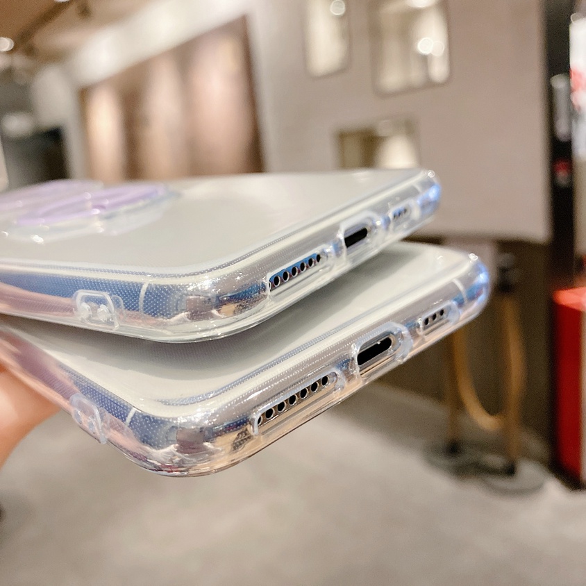 Soft Case TPU Transparan 13 Pro Max Mini 12promax 13promax 12Mini 13Mini + Ring Stand