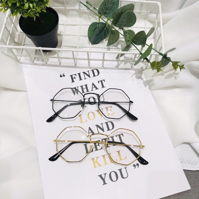 Mắt kính ulzzang hàn quốc hot trend ️gọng kính mát nữ đa giác /205/ thời trang TH173 | BigBuy360 - bigbuy360.vn