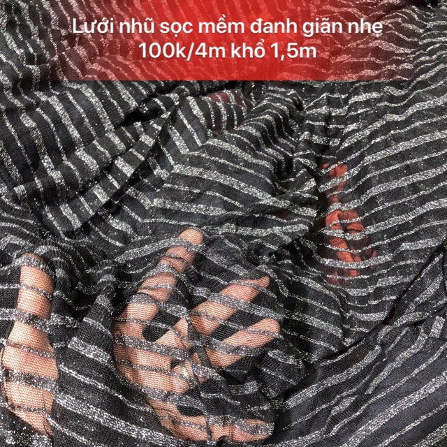 Lưới sọc 100k/4m khổ 1,5m giãn 4c