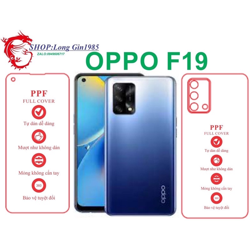 Oppo F19 miếng dán trong Ppf mặt sau và mặt trước chống va đập chống trầy xước