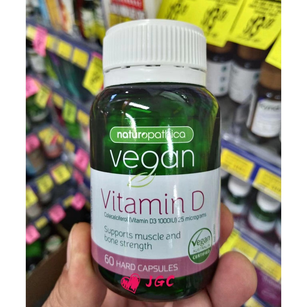 Bill Úc - Naturopathica Vegan Vitamin D 60 viên