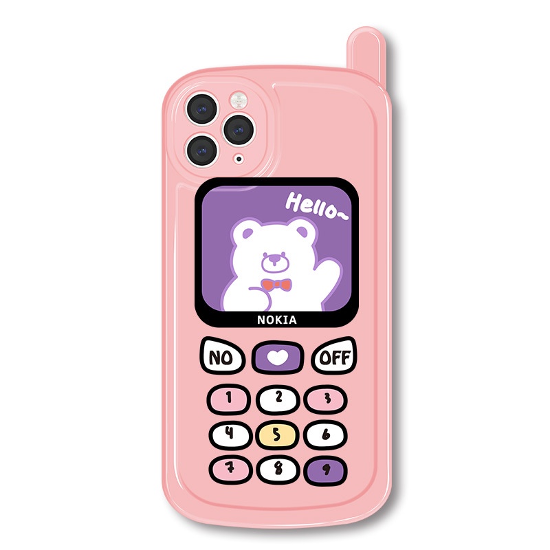 Ốp lưng iphone Ốp Điện Thoại Hình Gấu Cửa Sổ Cho iphone7 / 7plus / 8 / 8plus / x / xs / 11 / 12 / 13 / 14 / pro / max / plus / promax