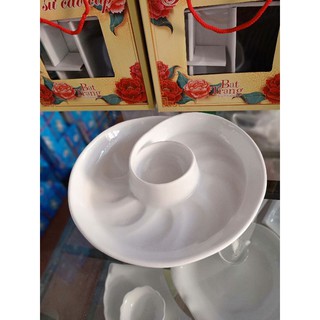 Đĩa ốc xoáy trắng bát tràng