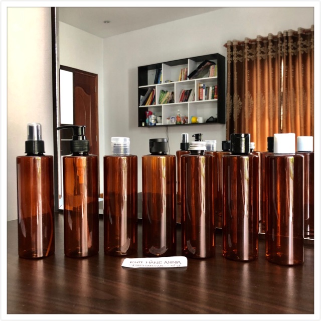50 chai 200ml/ 250ml/ 300ml nhấn nhỏ giọt xịt xà bông,dầu gội - combo 50 chai nhựa pet chiết mỹ phẩm trong suốt / nâu