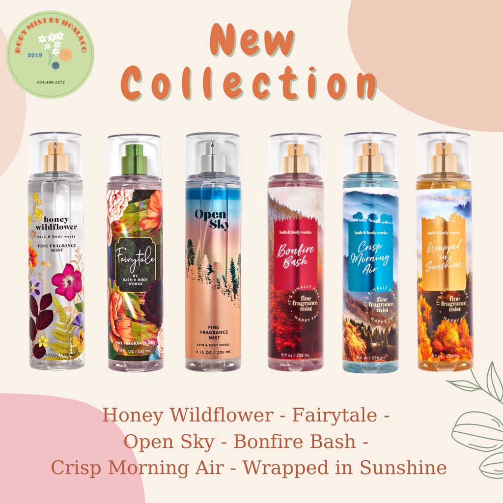 BODY MIST Bath & Body Works - Xịt thơm cơ thể nhiều mùi