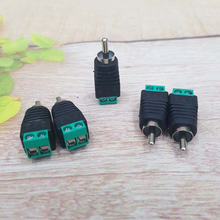 Jack bông sen AV/RCA đầu đực bắt vít màu đen loại tốt (giá 1 chiếc) | BigBuy360 - bigbuy360.vn