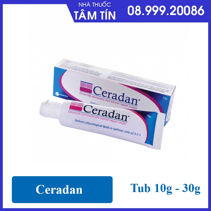 Ceradan 10g và 30g - Tuýp Kem Dưỡng Ẩm Cho Da Nhạy Cảm