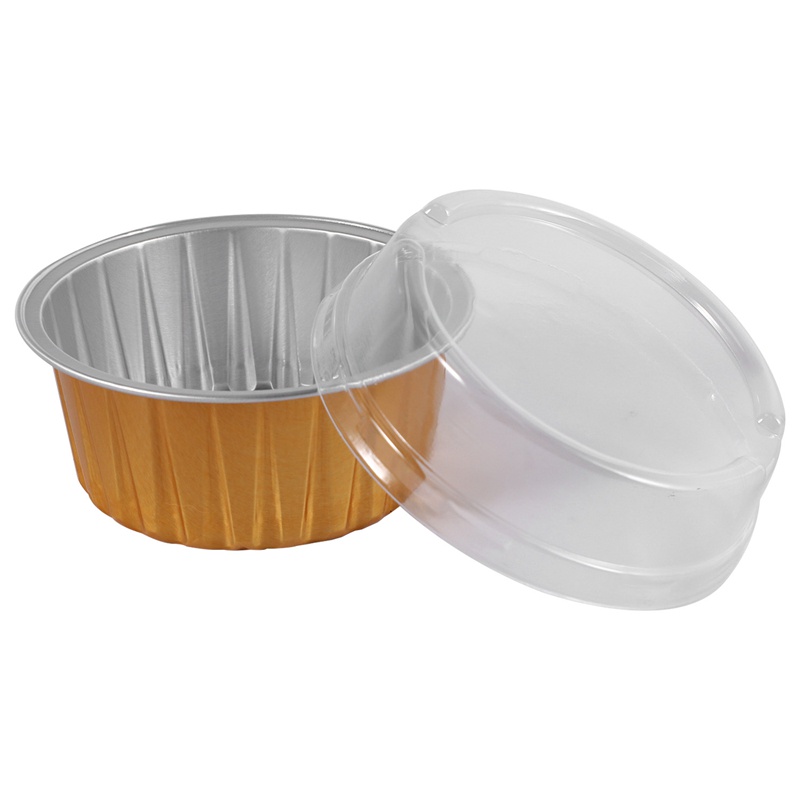 Set 100 Cốc Giấy Nhôm Hình Oval Dùng Một Lần Làm Bánh Cupcake