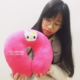 Gối kê cổ hình Mèo Kity hồng Cao cấp
