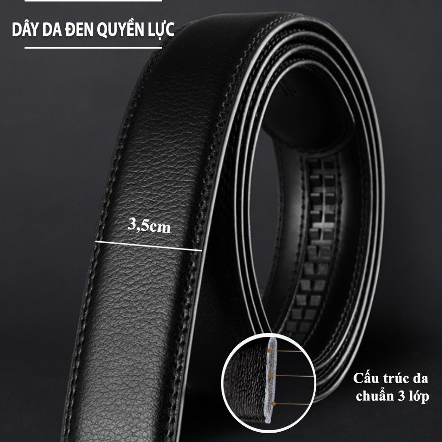 Thắt Lưng Nam, Dây Nịt Da CT01 Cao Cấp, Khóa Kim Loại Tự động, Bản 3,5cm, Phù Hợp Mặc Quần Âu, Thời Trang Công Sở