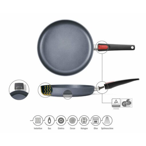 Chảo rán WOLL diamond lite fry pans size 20-24-28cm, Chảo chống dính vân đá [HÀNG Made in Germany] GEM