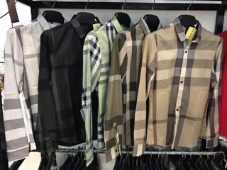 Sơ mi kẻ dài tay burberry