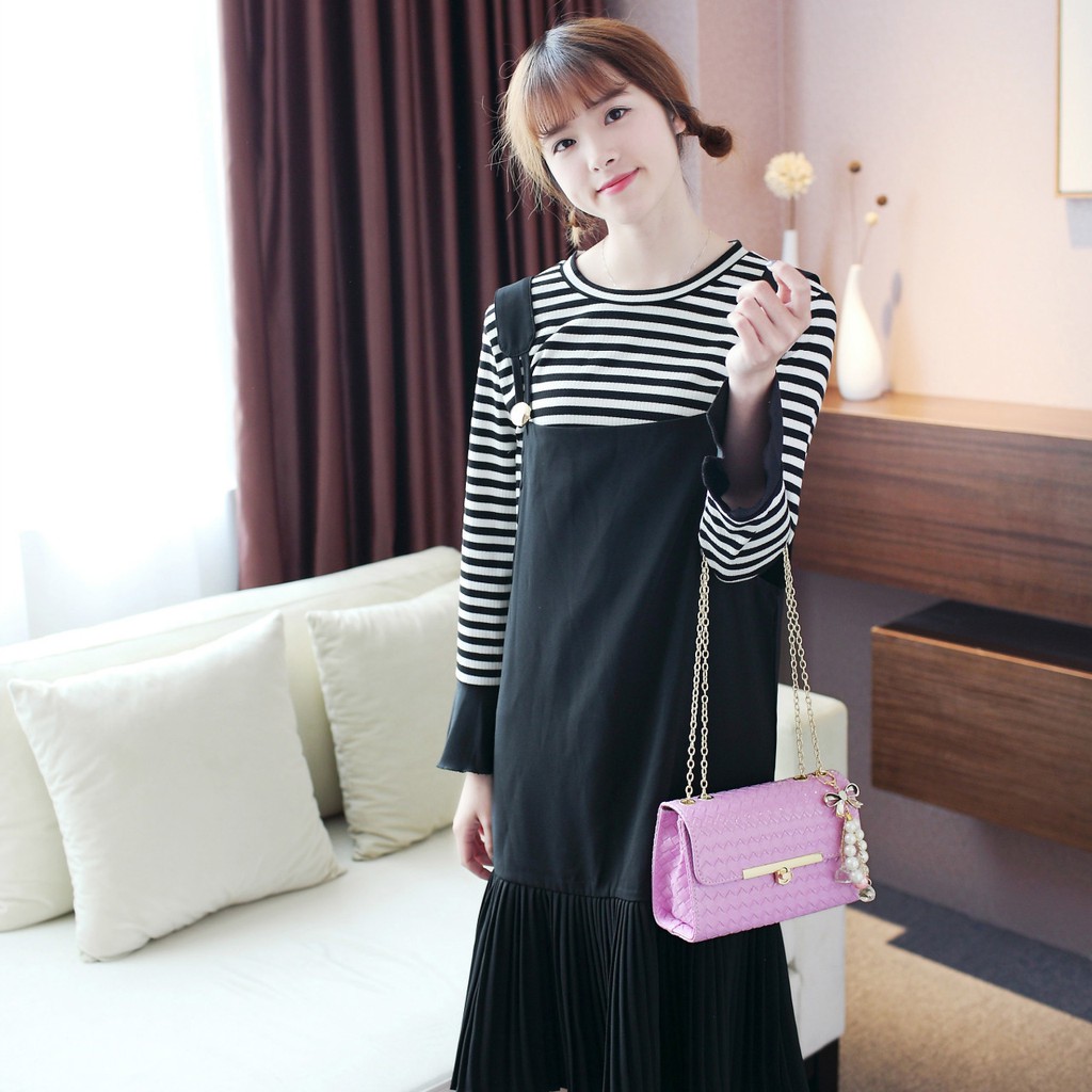 Túi Đeo Chéo, Túi Đeo Chéo T22 Caro Khóa Gài  Màu Hồng Sen