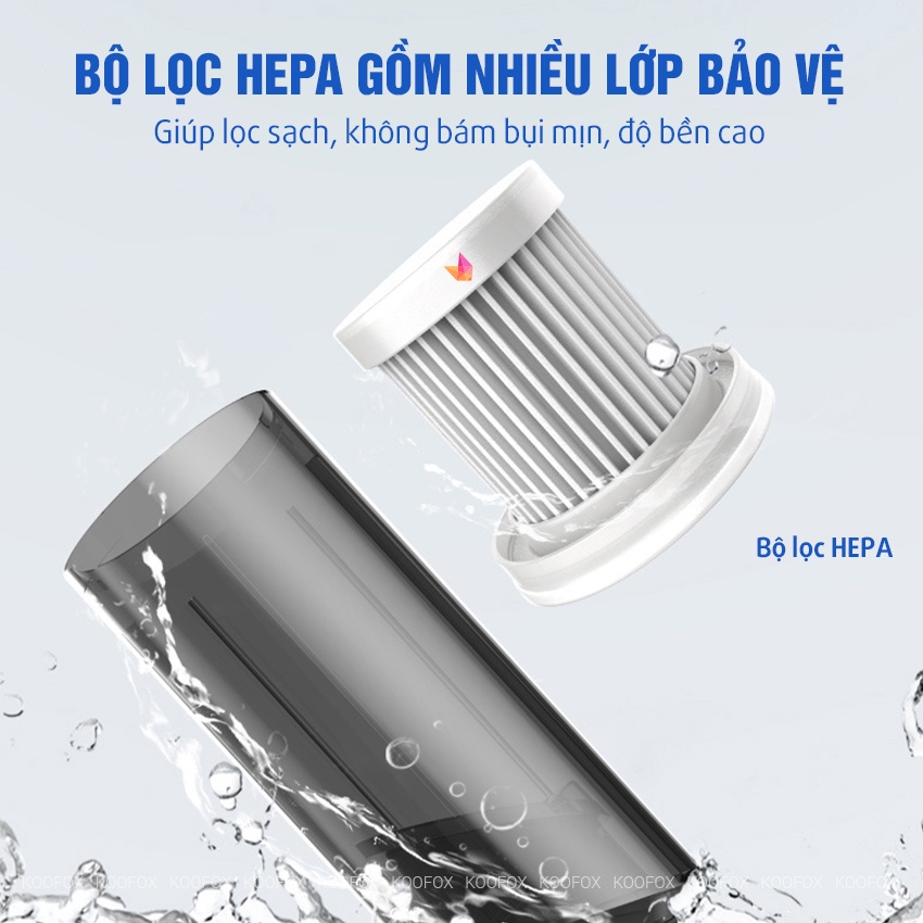 Máy hút bụi cầm tay mini Đa Năng Không Dây AIPINYUE - Hút bụi làm sạch ô tô, vệ sinh nhà cửa - 💖KOOFOX💖