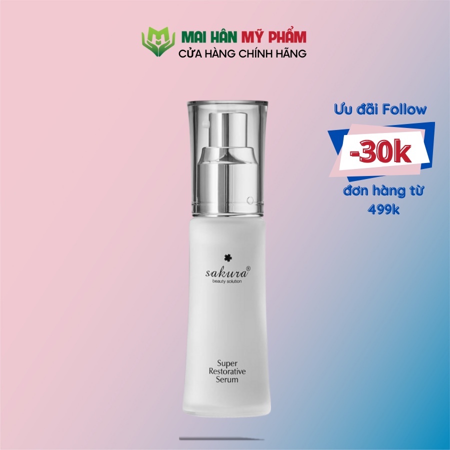 Serum phục hồi da chống lão hoá Sakura Super Restorative Serum 30ml - Mỹ Phẩm Mai Hân