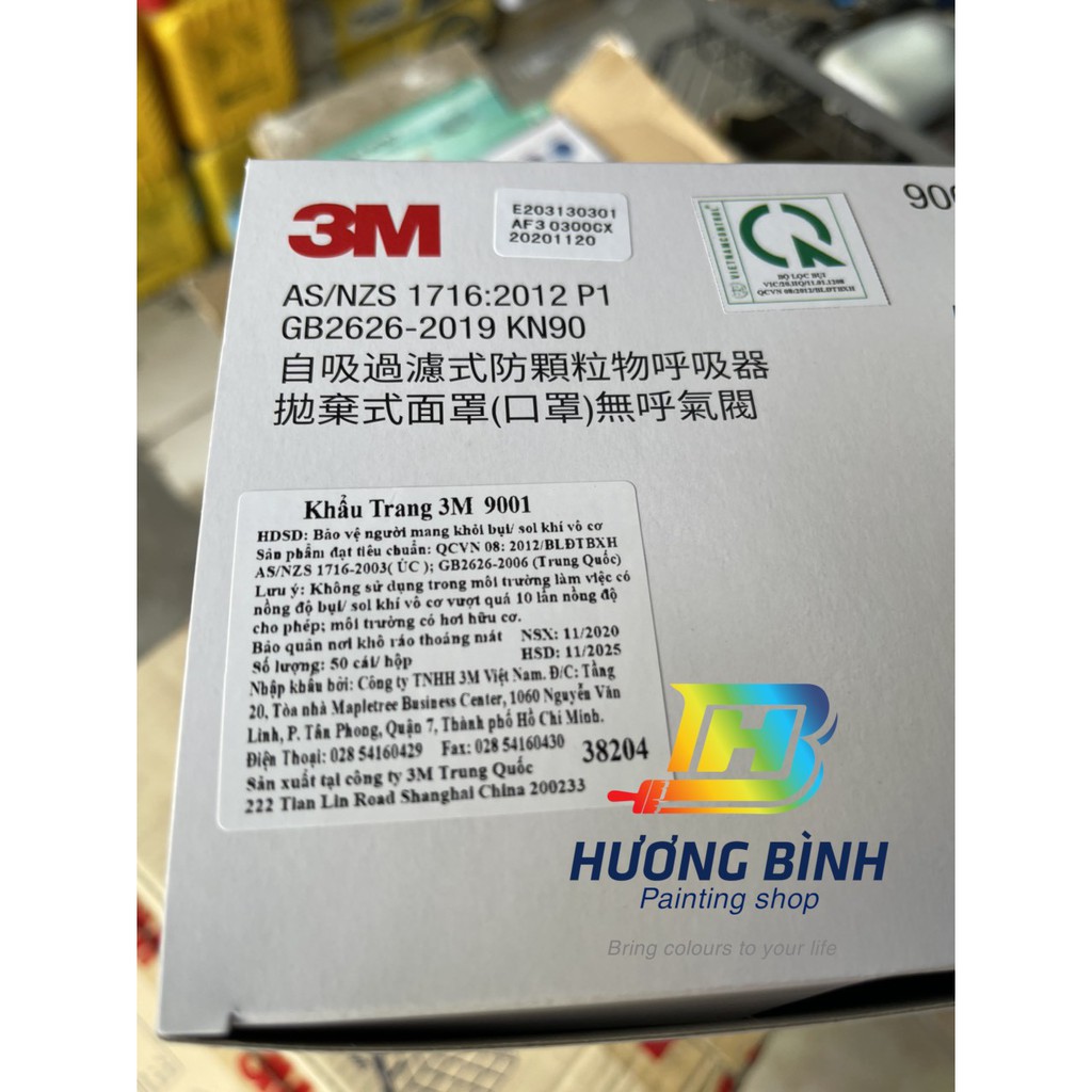 Khẩu trang lọc bụi siêu mịn 3M - 9001A