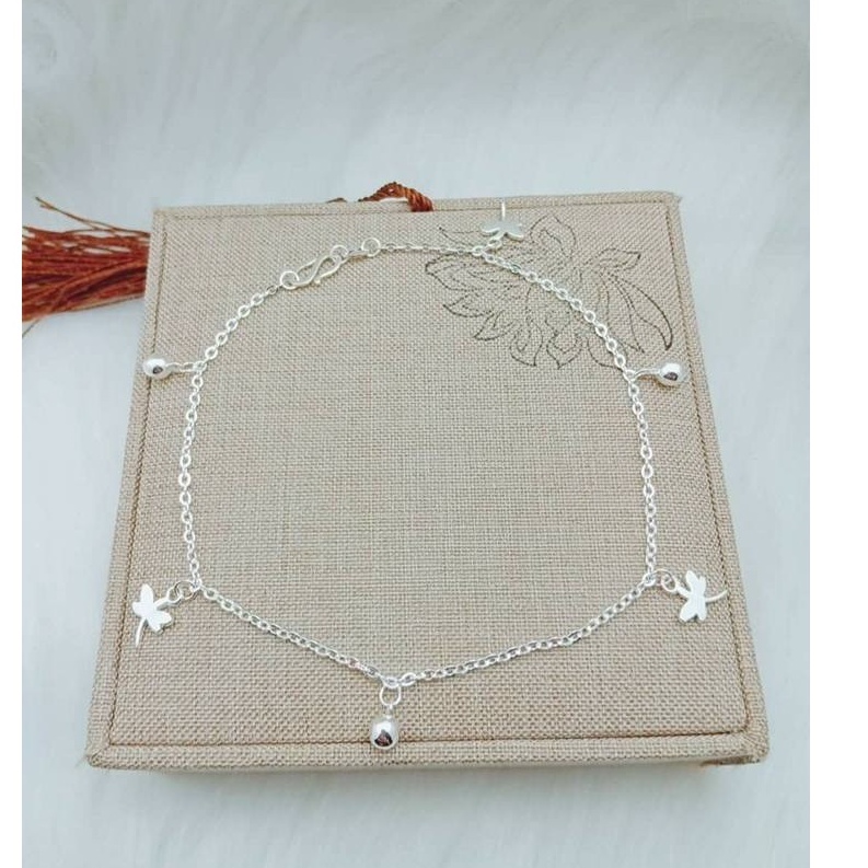 Lắc chân bạc nữ đẹp