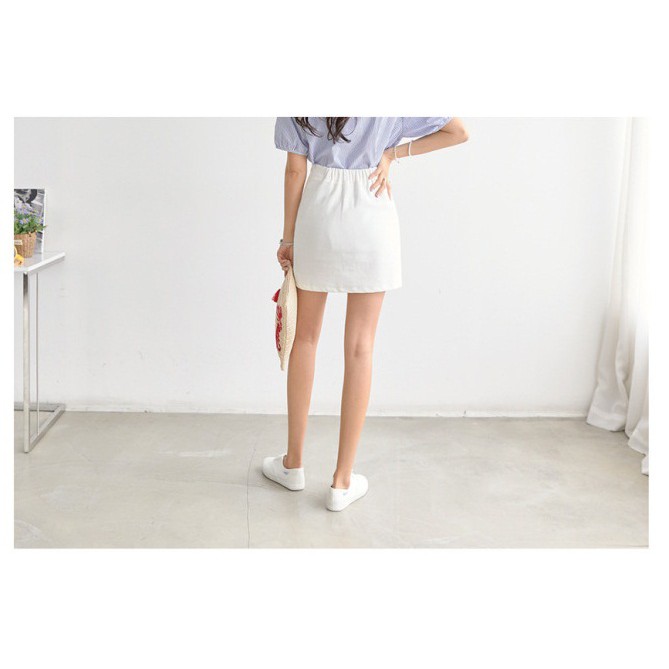 Chân váy ulzzang xẻ 1 bên chân váy xẻ có màu trắng bigsize có size đại | BigBuy360 - bigbuy360.vn