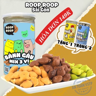 Bánh gấu nhân kem sữa mix 3 vị RoopRoop hộp 420g đồ ăn vặt Sài Gòn