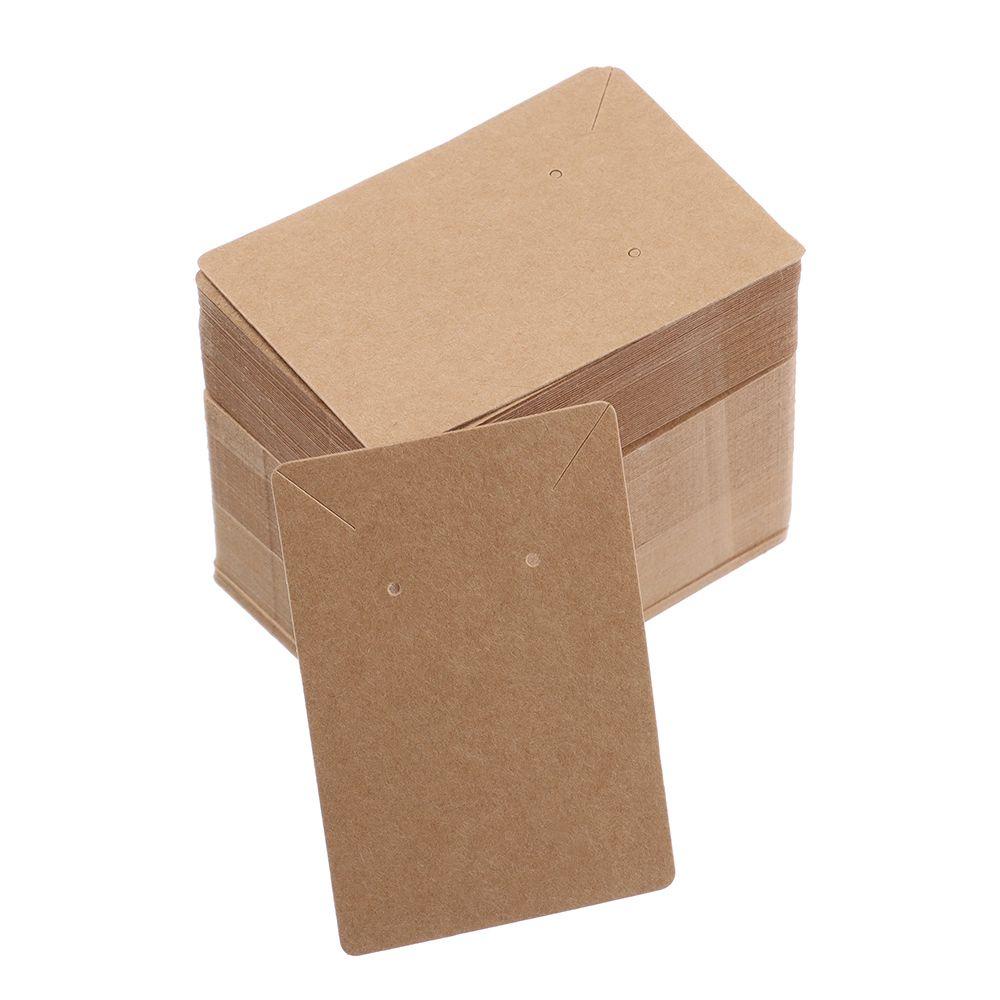 Set 150 Tấm Thẻ Giấy Kraft Trơn Dùng Để Trưng Bày Bông Tai DIY