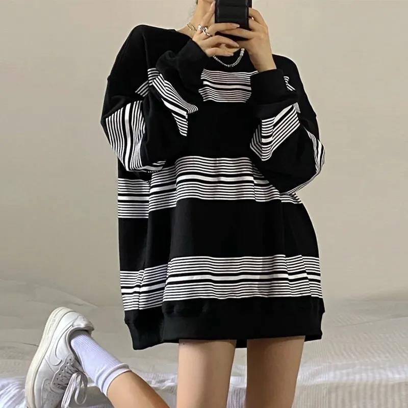 Áo Khoác Len Lông Cừu Tay Dài Kẻ Sọc Kiểu Retro Hàn Quốc Thời Trang Mùa Đông 2022 Cho Nữ