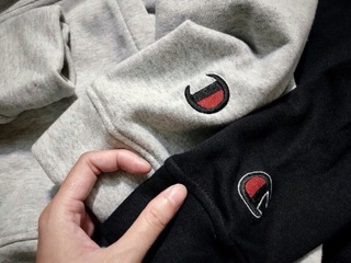 ÁO CHAMPION HOODIE BASIC GRAY / BLACK