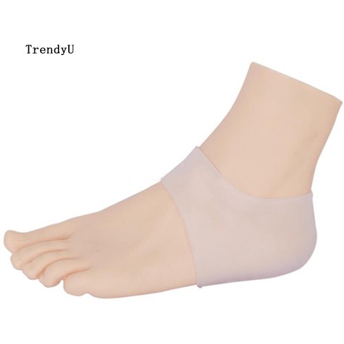 1 cặp vớ đệm gót chân bằng gel silicon giữ ấm bảo vệ da chân chống nứt nẻ